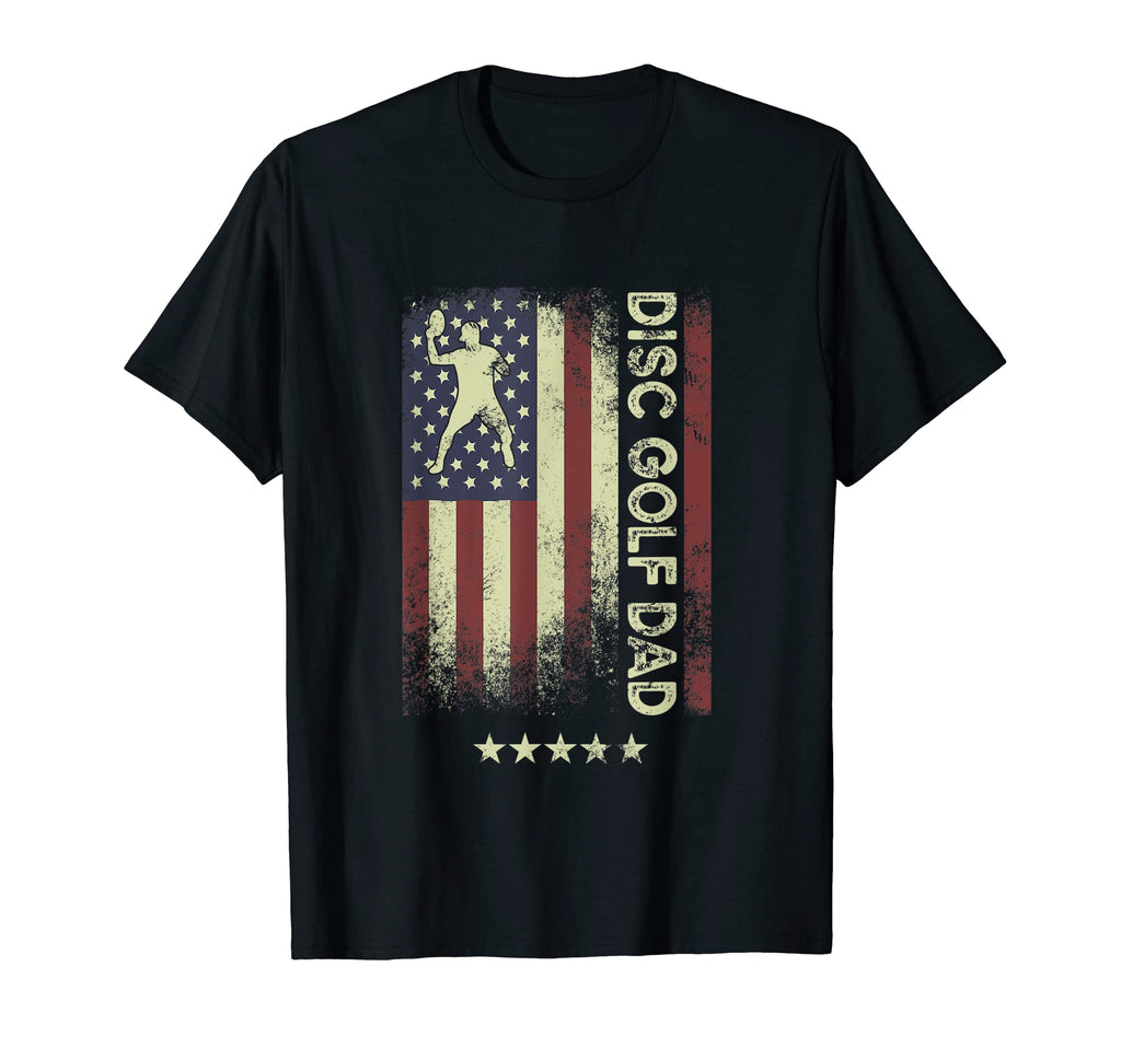 Usa American Flag Disc Golf Dad T-Shirt - Trendy Graphic for Adults - T-Shirt, Sweatshirt, Hoodie