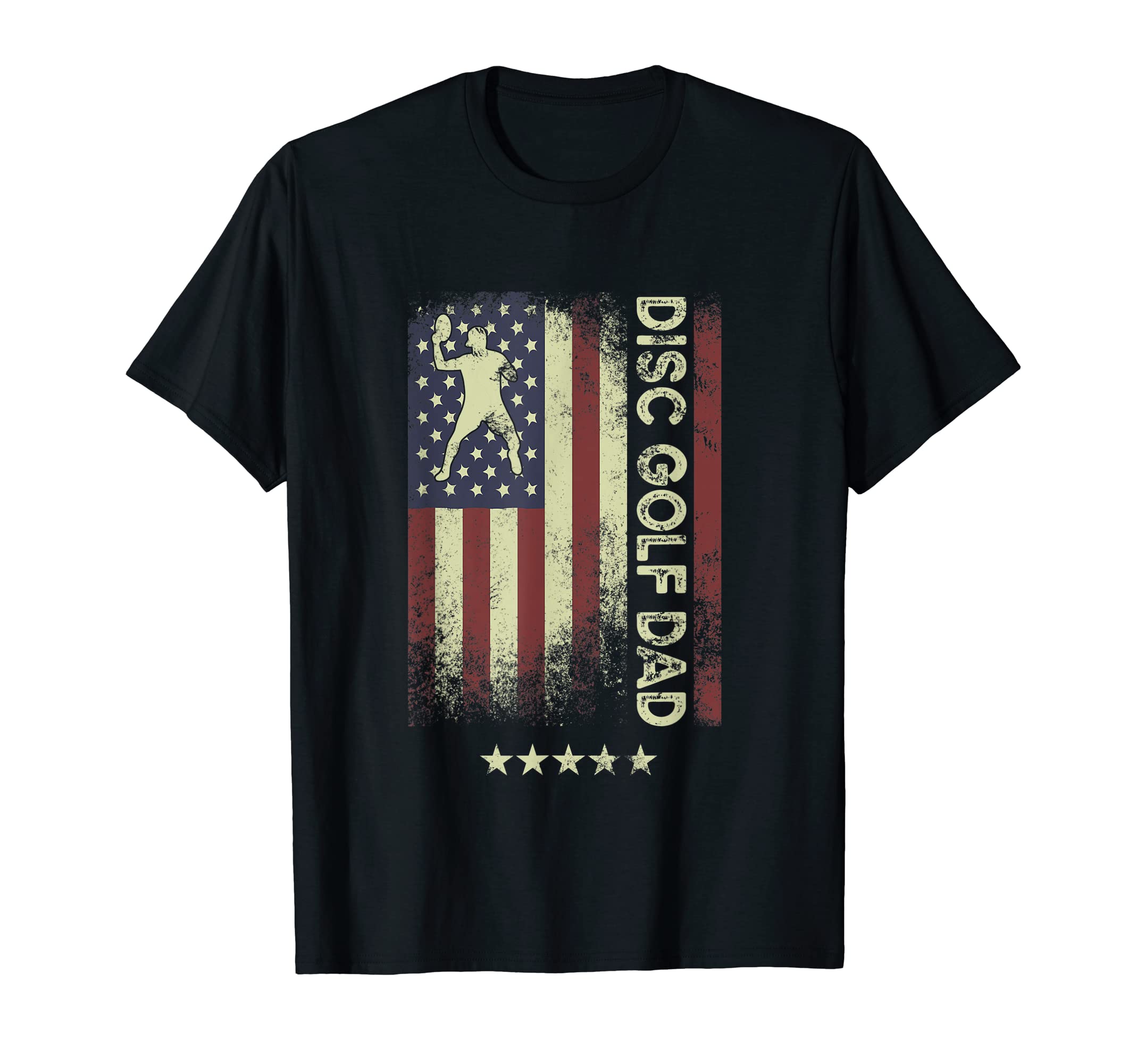 Usa American Flag Disc Golf Dad T-Shirt - Trendy Graphic for Adults - T-Shirt, Sweatshirt, Hoodie