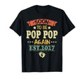 Mens Soon To Be Pop Pop Est 2027 Dad T-Shirt - Minimalist Print Men Women - T-Shirt, Sweatshirt, Hoodie