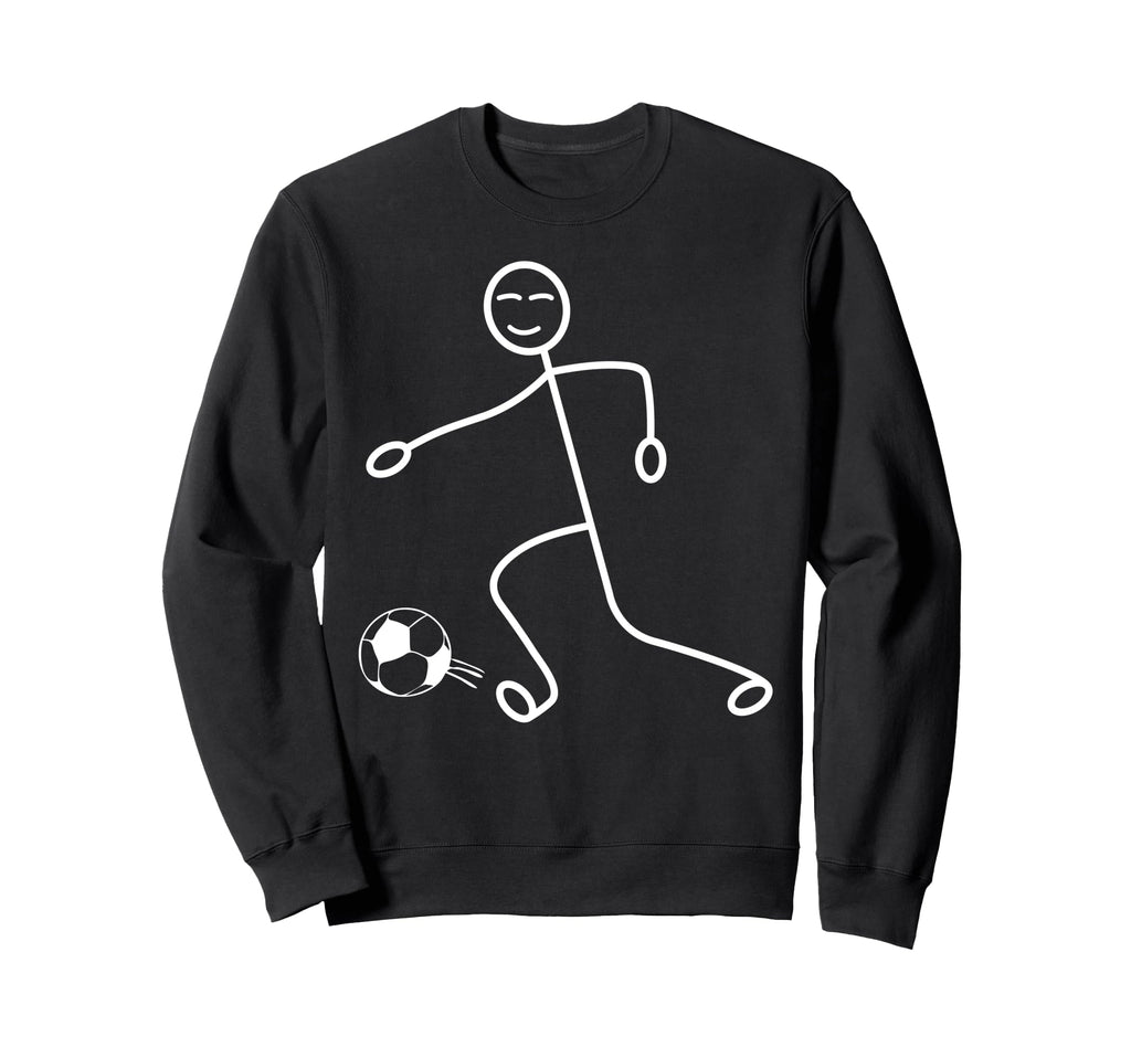 Soccer Stick Figure Soccer Player Sweatshirt - Custom Art Print for Adults - T-Shirt, Sweatshirt, Hoodie