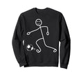 Soccer Stick Figure Soccer Player Sweatshirt - Custom Art Print for Adults - T-Shirt, Sweatshirt, Hoodie