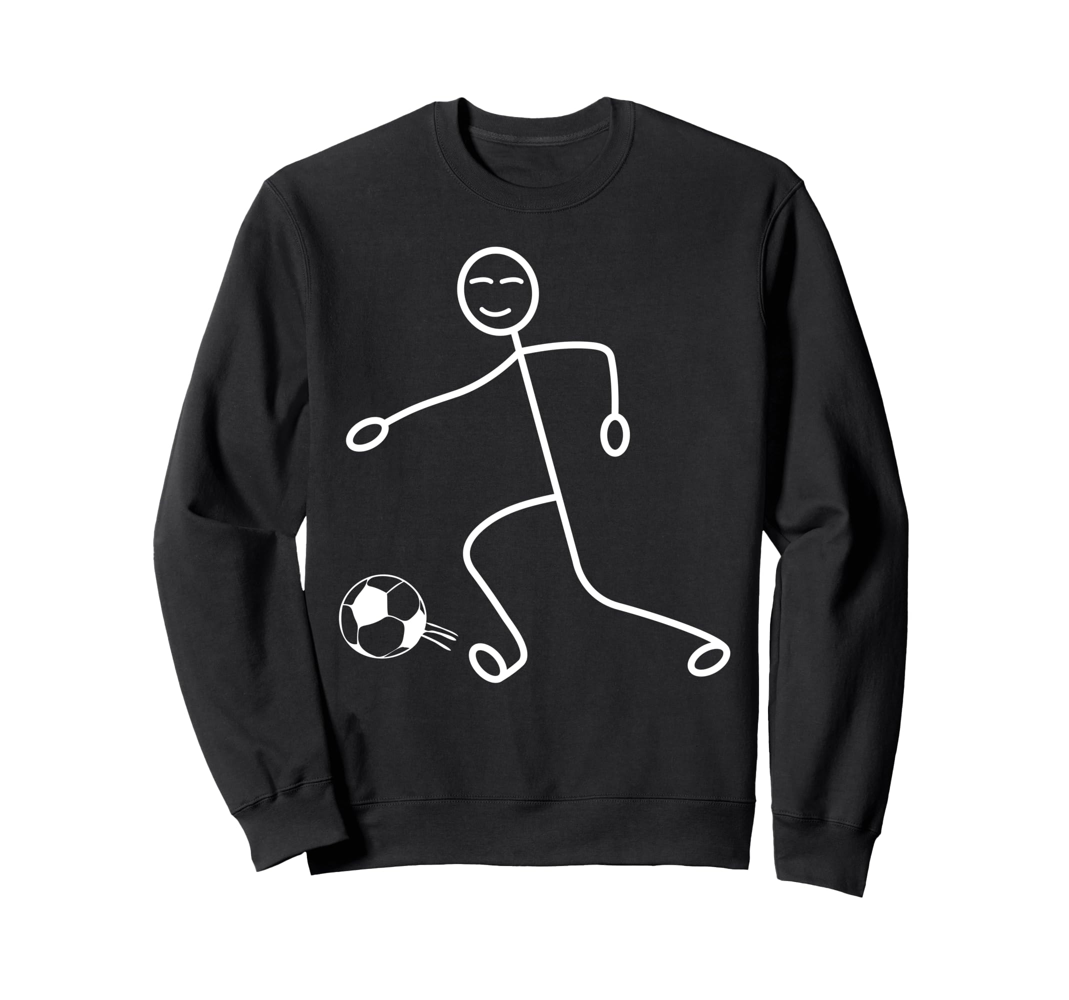 Soccer Stick Figure Soccer Player Sweatshirt - Custom Art Print for Adults - T-Shirt, Sweatshirt, Hoodie