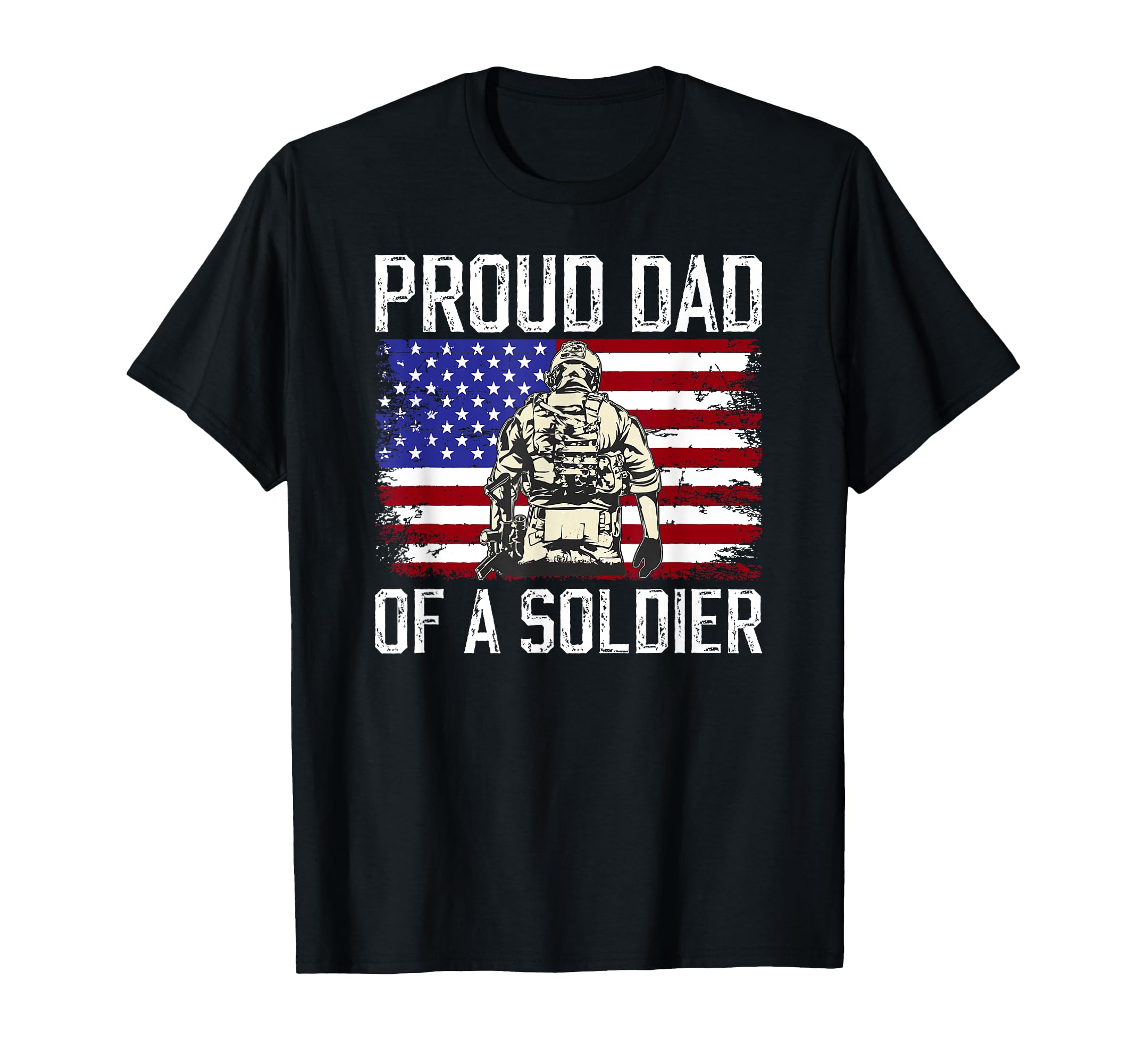 Proud Soldier Dad Us Flag Military T-Shirt - Aesthetic Graphic Men Women - T-Shirt, Sweatshirt, Hoodie