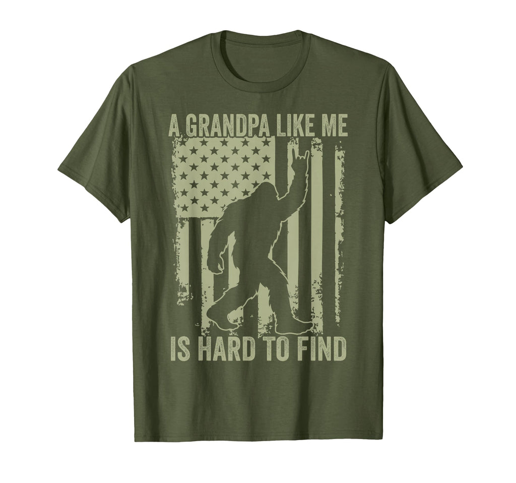 Funny Grandpa Sasquatch Bigfoot Usa Flag T-Shirt - Graphic Print for Adults - T-Shirt, Sweatshirt, Hoodie