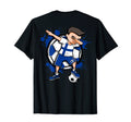 Dabbing Soccer Finland Football Fans T-Shirt - Minimalist Print Men Women - T-Shirt, Sweatshirt, Hoodie