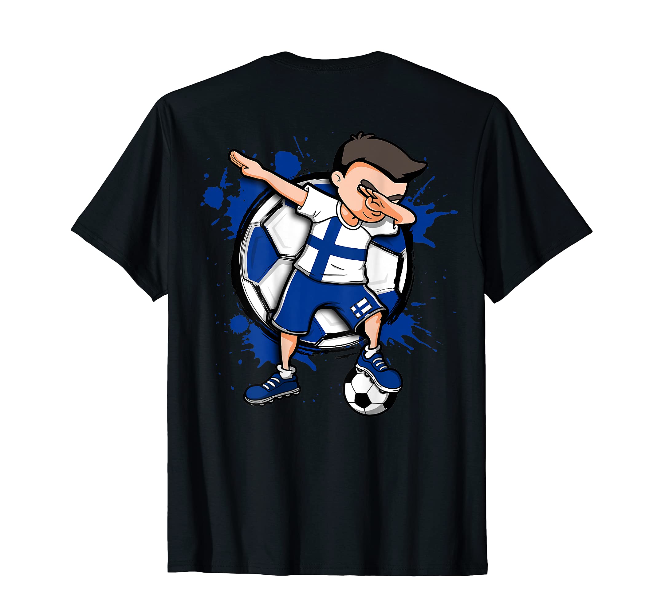 Dabbing Soccer Finland Football Fans T-Shirt - Minimalist Print Men Women - T-Shirt, Sweatshirt, Hoodie