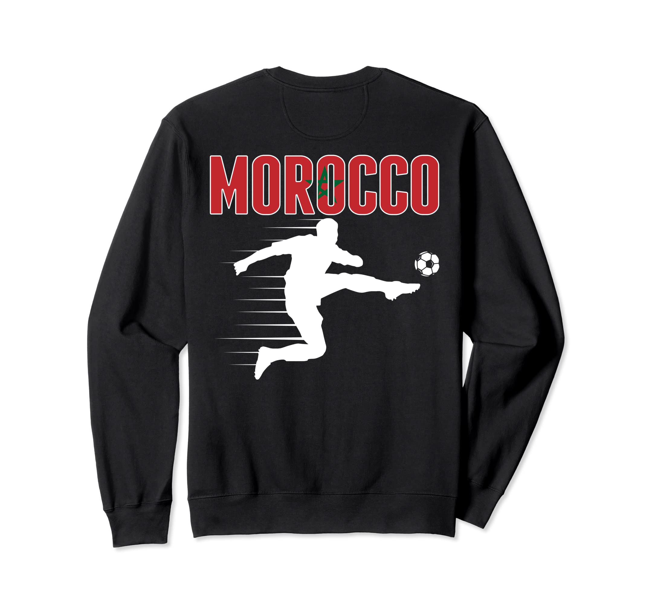 Morocco Soccer Fans Jersey Sweatshirt - Casual Everyday Wear Unisex - T-Shirt, Sweatshirt, Hoodie