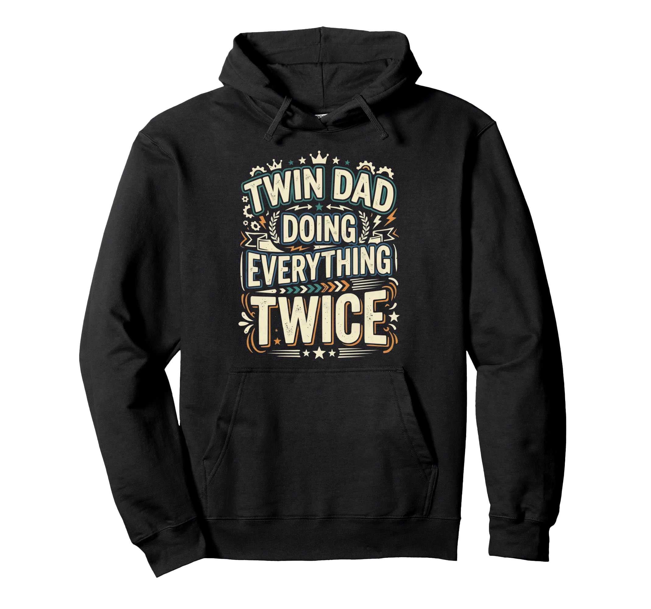 Double Twin Dad Twins Pregnancy Hoodie - Aesthetic Graphic Men Women - T-Shirt, Sweatshirt, Hoodie