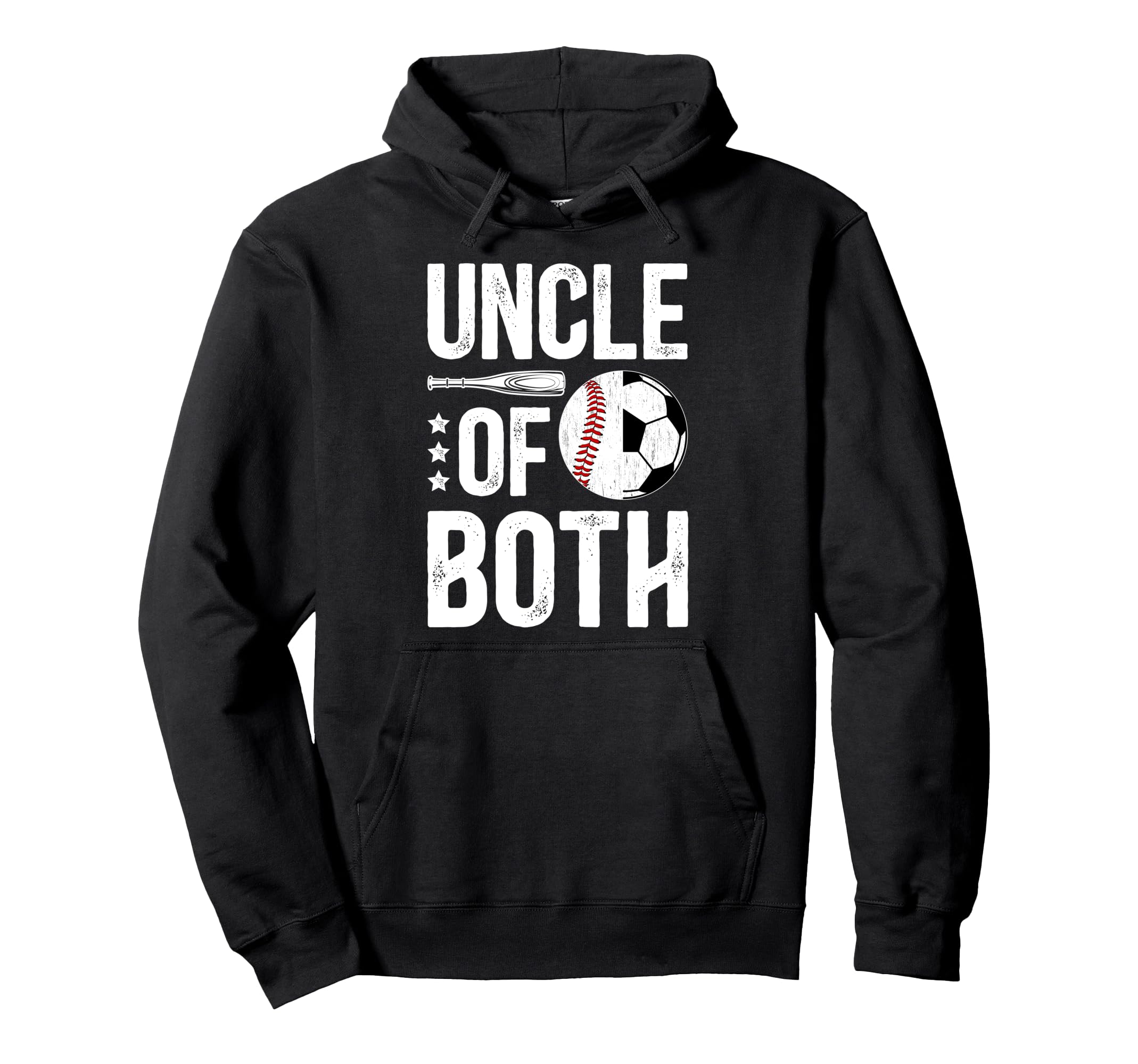 Uncle Both Baseball Soccer Uncle Hoodie - Custom Art Print for Adults - T-Shirt, Sweatshirt, Hoodie