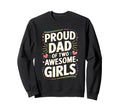 Proud Dad Two Awesome Sweatshirt - Unique Graphic Unisex - T-Shirt, Sweatshirt, Hoodie