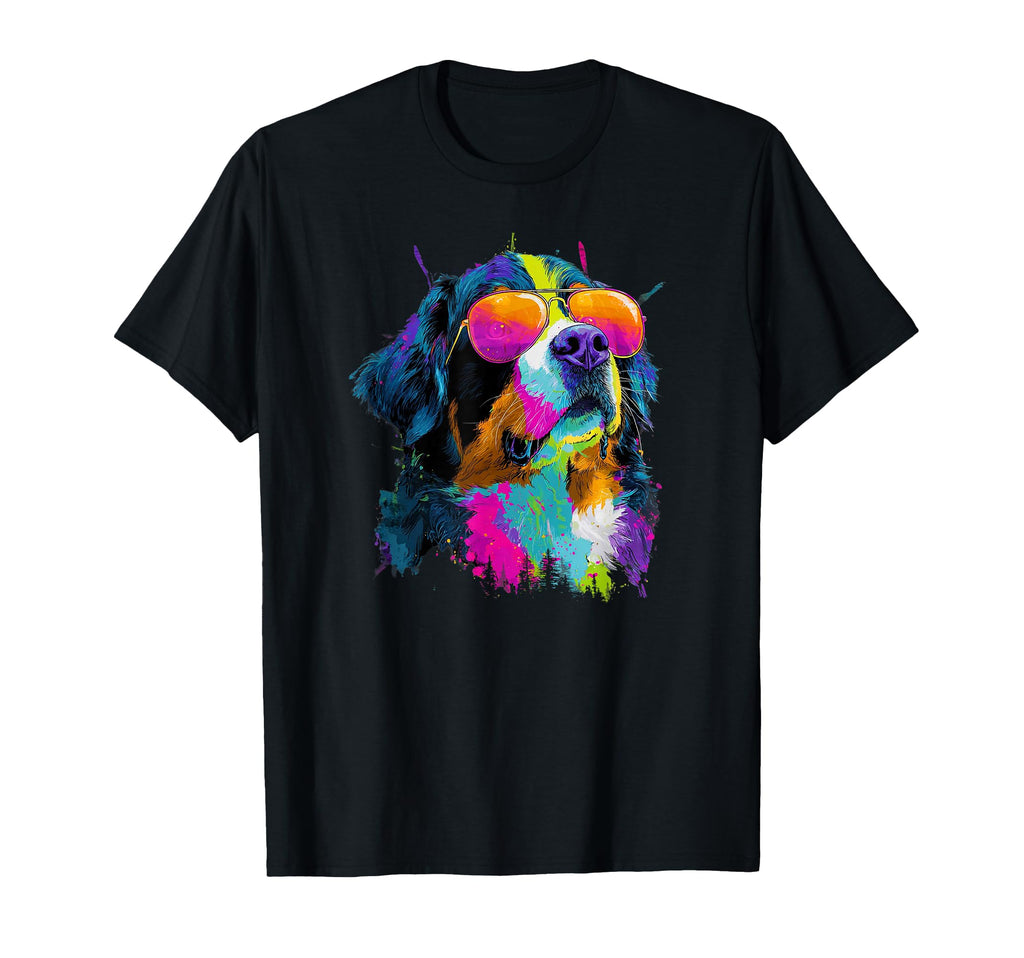 Colorful Bernese Mountain Dad Funny T-Shirt - Minimalist Print for Adults - T-Shirt, Sweatshirt, Hoodie