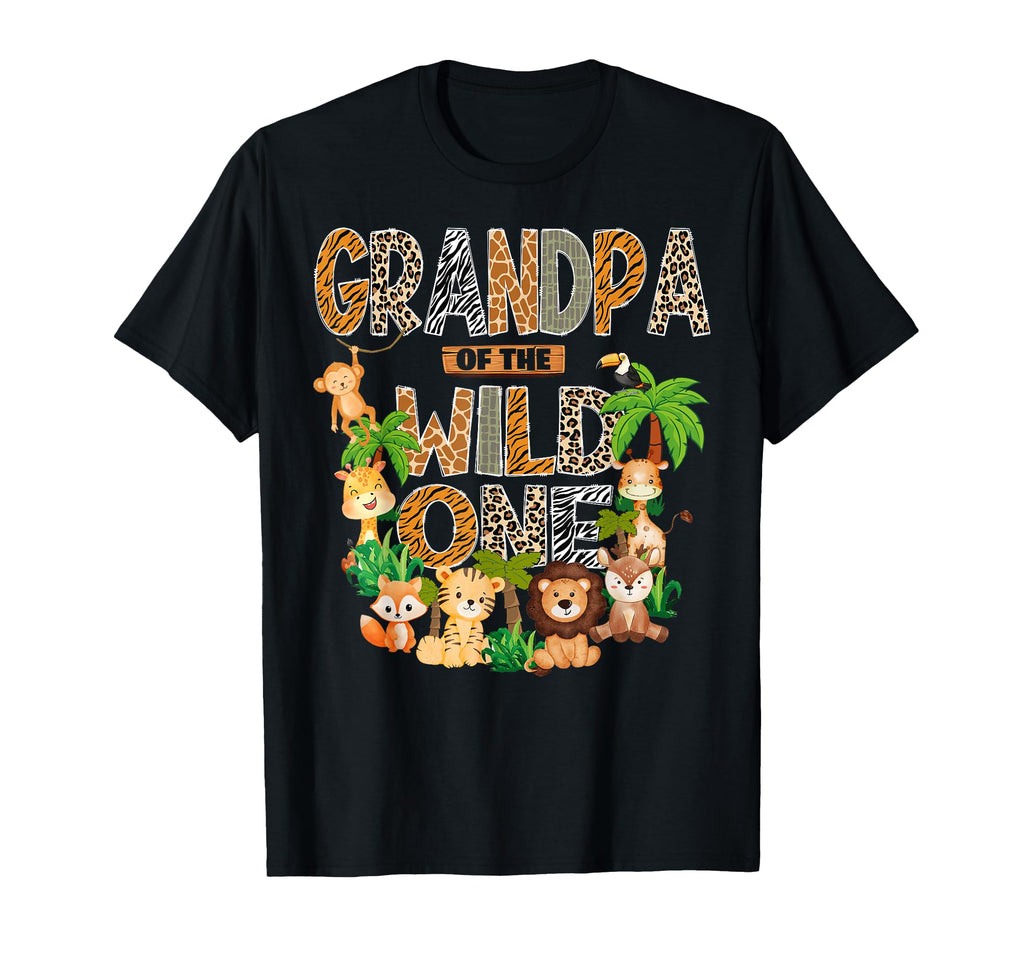 Grandpa Wild One Safari Jungle 1St T-Shirt - Trendy Graphic for Adults - T-Shirt, Sweatshirt, Hoodie