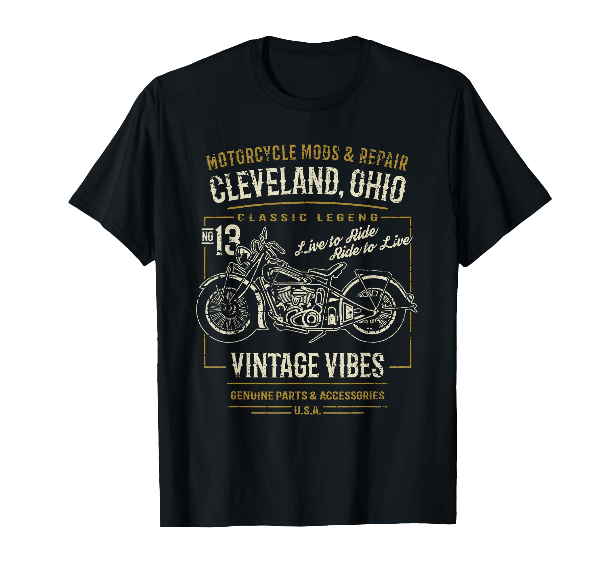 Cleveland Ohio Motorcycle Adventure T-Shirt - Unique Graphic Men Women - T-Shirt, Sweatshirt, Hoodie