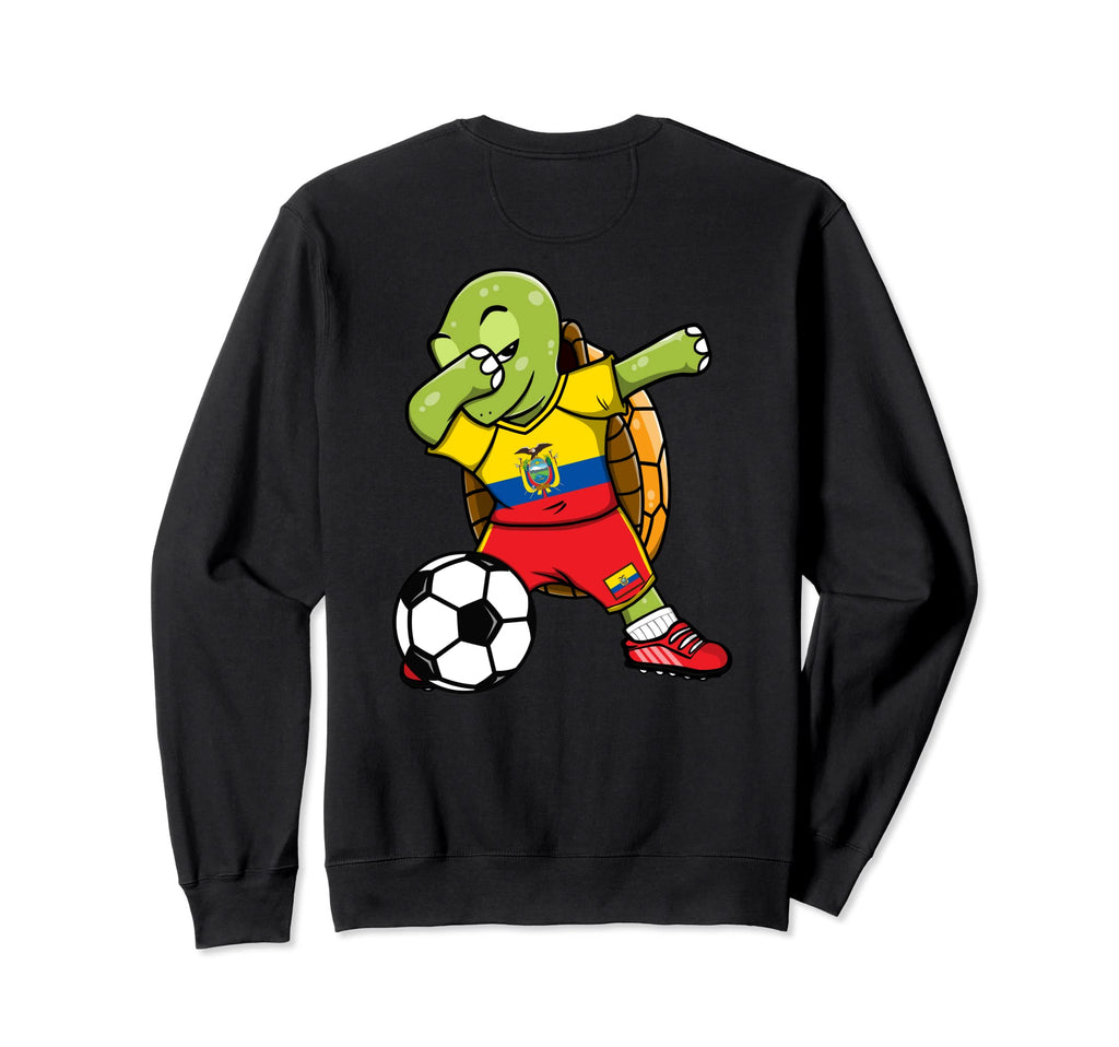 Dab Turtle Ecuador Soccer Fans Sweatshirt - Aesthetic Graphic Men Women - T-Shirt, Sweatshirt, Hoodie