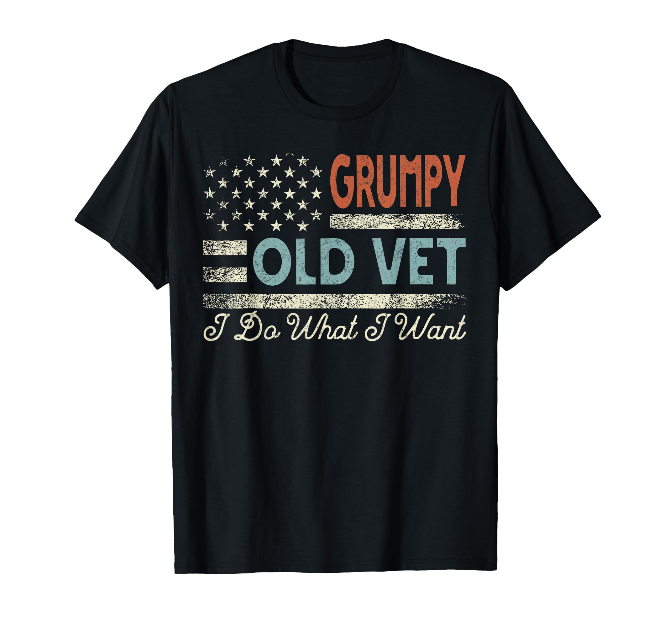 Grumpy Old Vet I Do What I Want Funny T-Shirt - Minimalist Print Unisex - T-Shirt, Sweatshirt, Hoodie