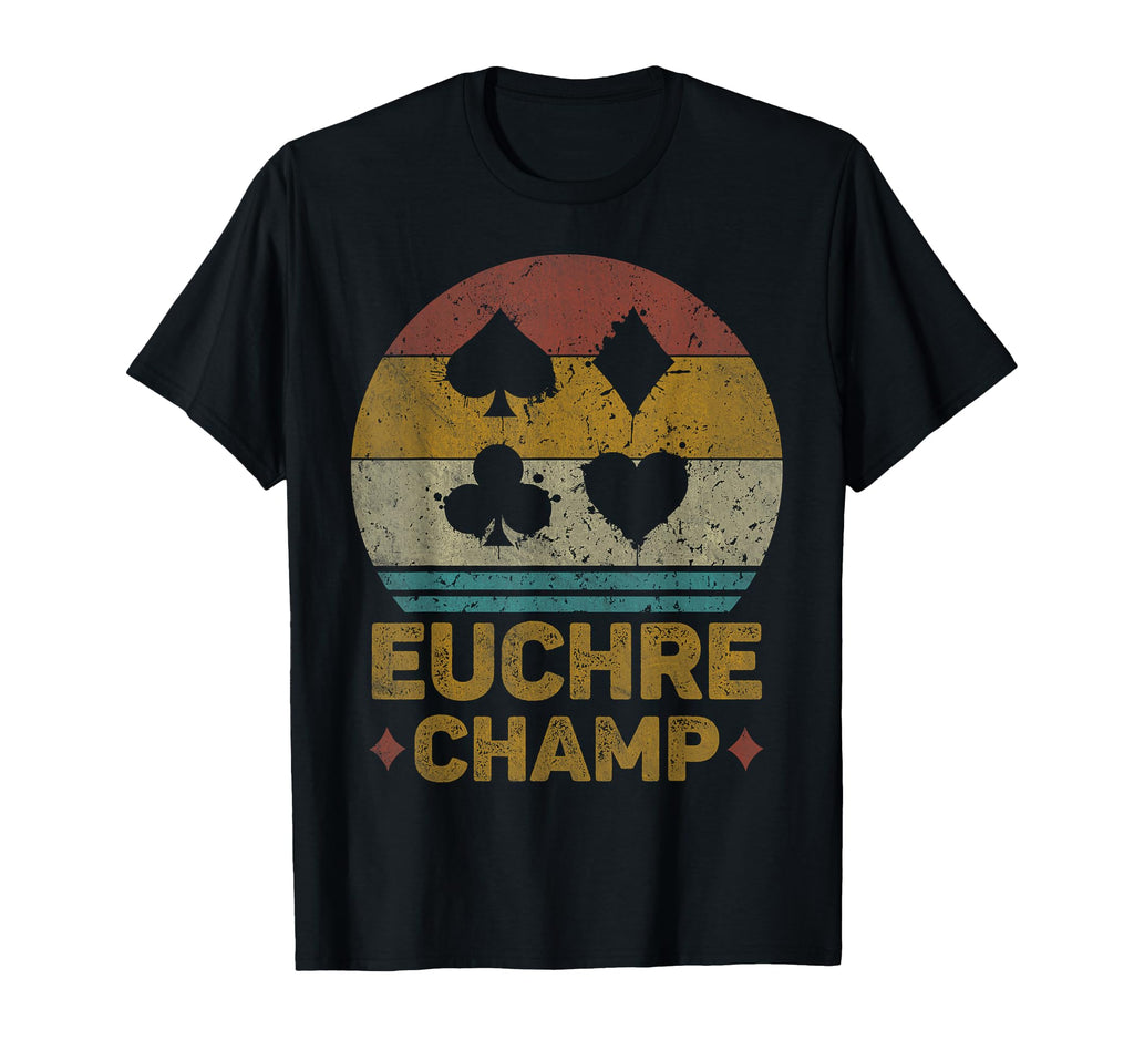 Euchre Champ Funny Euchre Board Game T-Shirt - Custom Art Print Unisex - T-Shirt, Sweatshirt, Hoodie