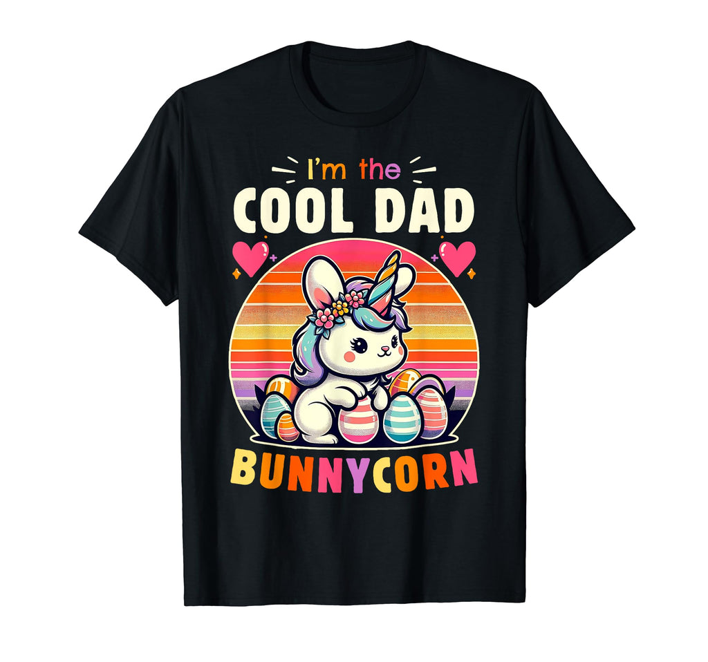 Dad Bunny Unicorn Daughter Happy Easter T-Shirt - Streetwear Style Unisex - T-Shirt, Sweatshirt, Hoodie
