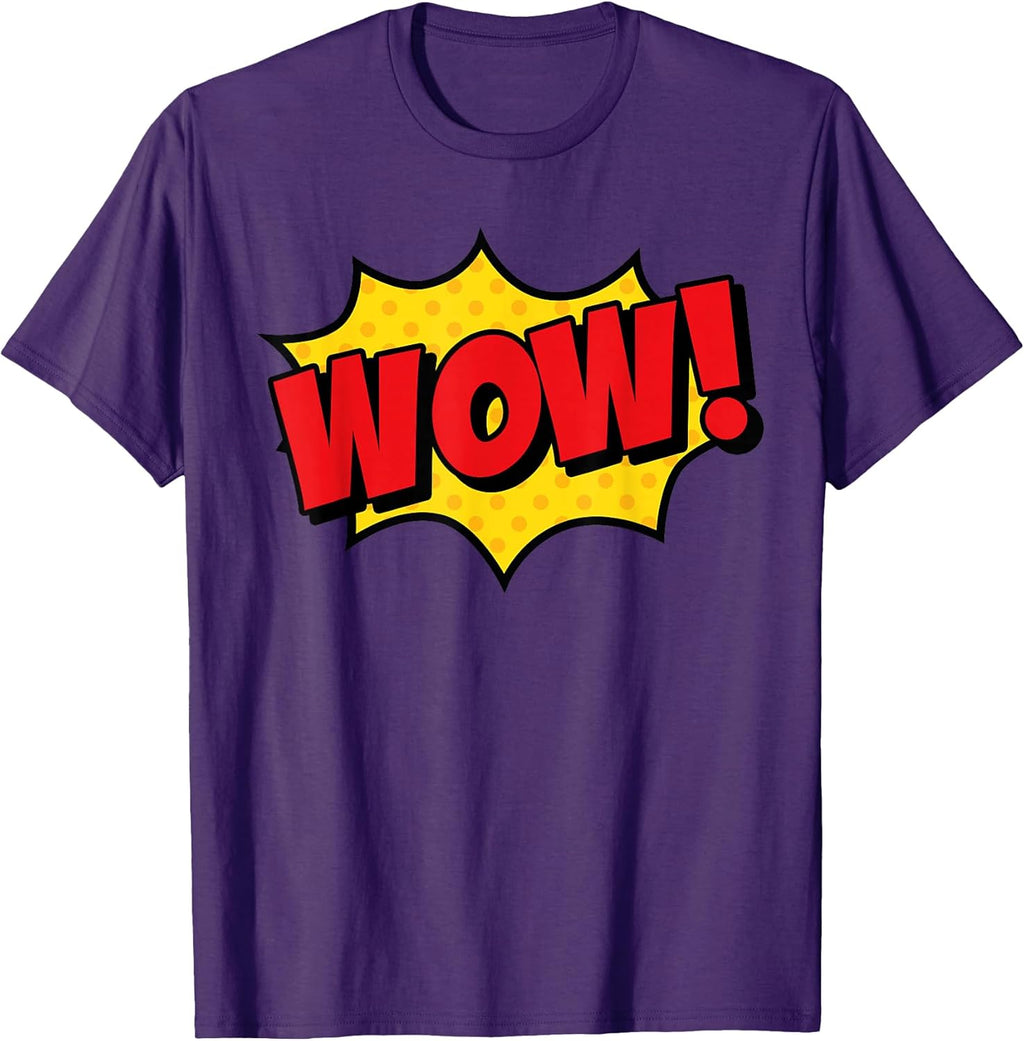 WOW! Comic Book Cartoon Speech Bubble Funny Pop Art - Adult & Kids T-Shirts, Sweatshirts & Hoodies apparel design preview 1