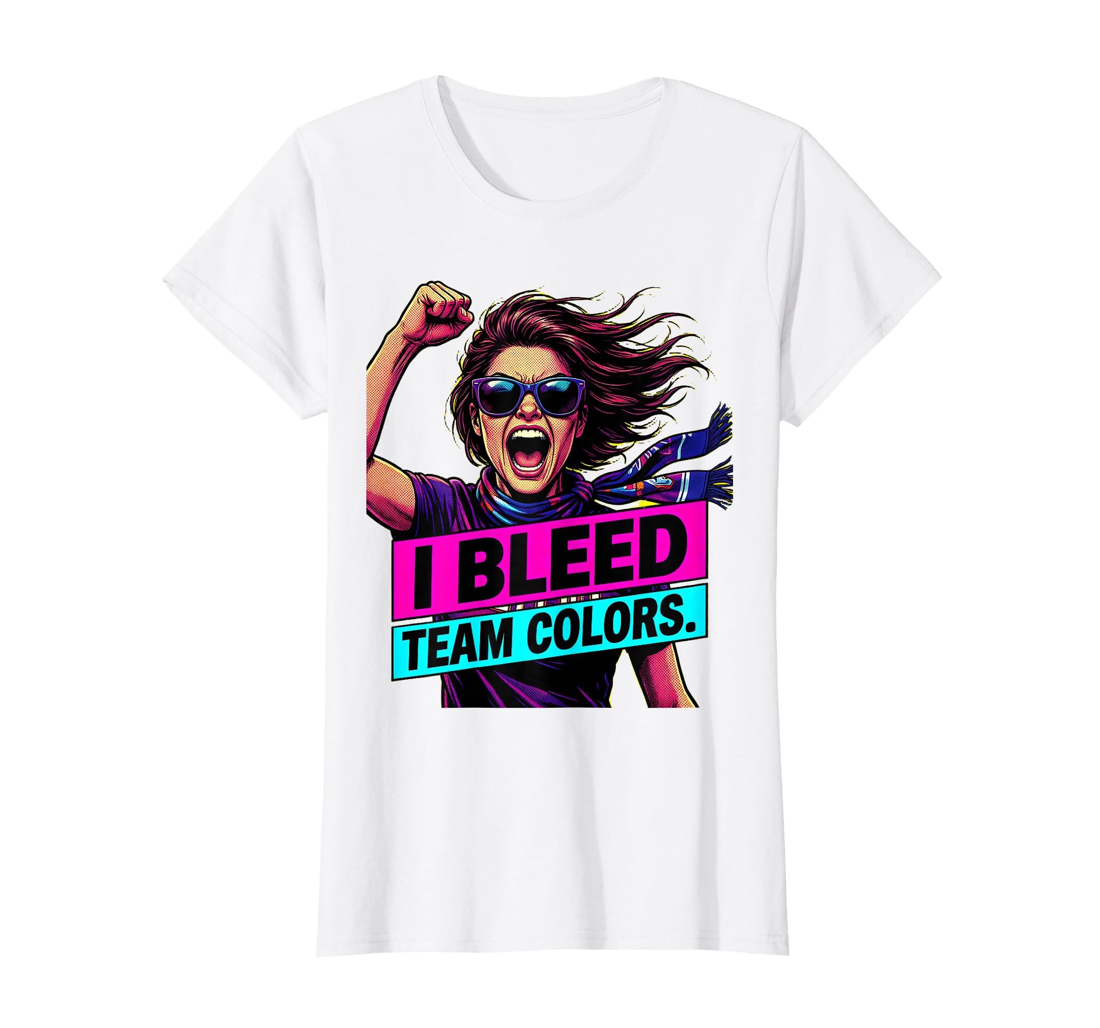 I Bleed Team Colors Proud Soccer Mom T-Shirt - Minimalist Print for Adults - T-Shirt, Sweatshirt, Hoodie