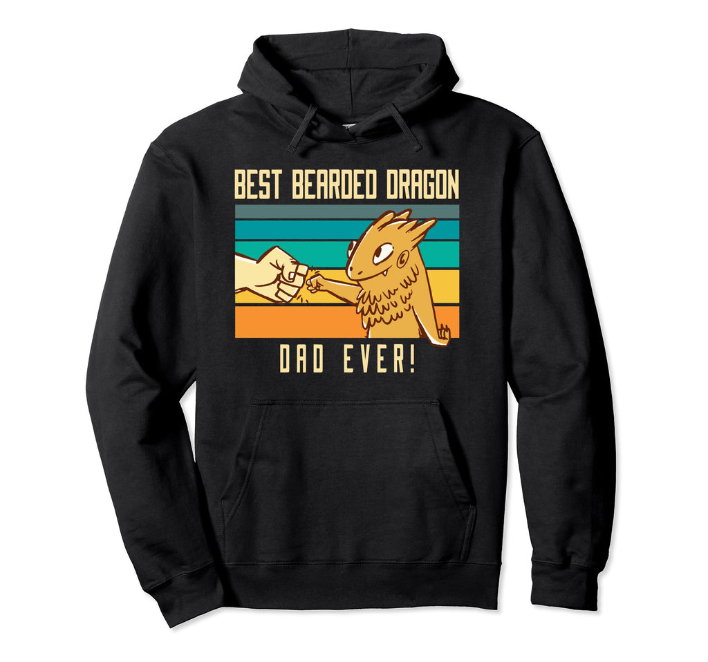 Best Bearded Dragon Dad Pogona Hoodie - Graphic Print Men Women - T-Shirt, Sweatshirt, Hoodie