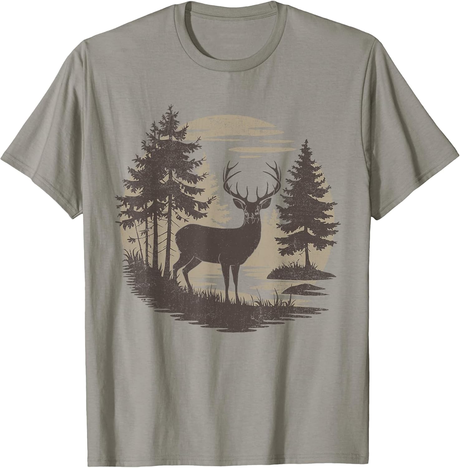 Vintage Forest Deer Graphic Retro Outdoors Wildlife - Adult & Kids T-Shirts, Sweatshirts & Hoodies apparel design preview 1