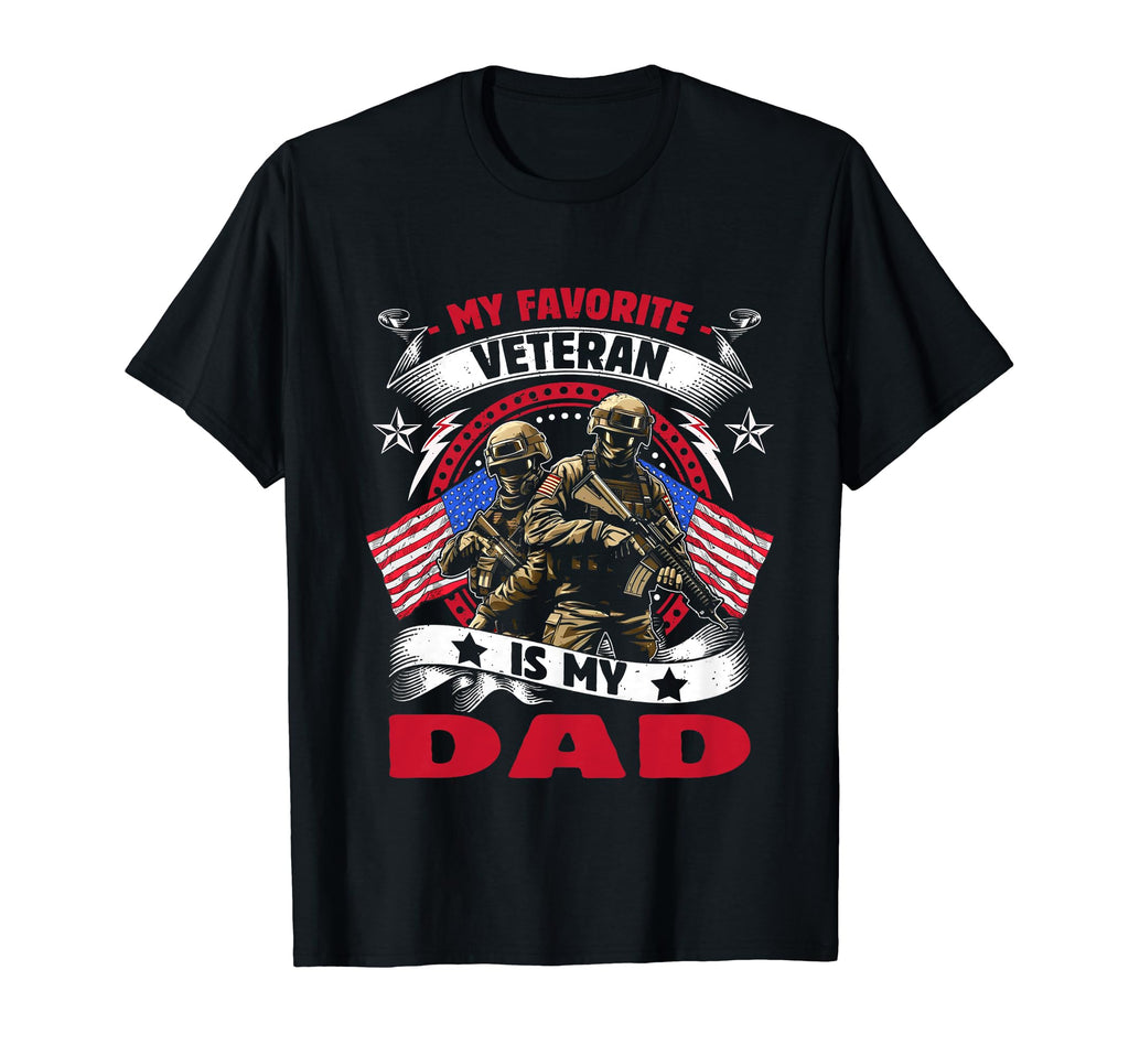 Veteran Dad Usa Flag 4Th July T-Shirt - Novelty Apparel for Adults - T-Shirt, Sweatshirt, Hoodie
