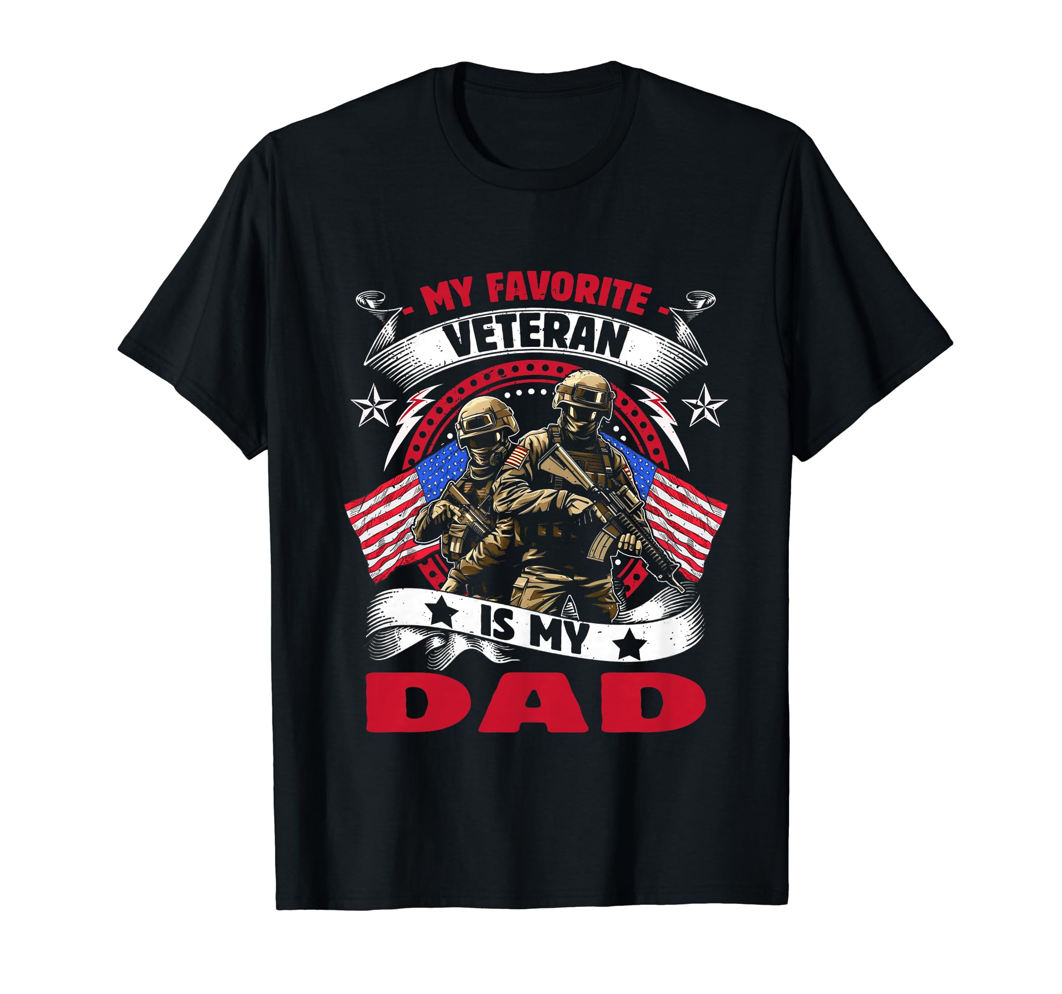 Veteran Dad Usa Flag 4Th July T-Shirt - Novelty Apparel for Adults - T-Shirt, Sweatshirt, Hoodie