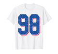 Number 98 Numbered Uniform Sports Team T-Shirt - Unique Graphic Unisex - T-Shirt, Sweatshirt, Hoodie