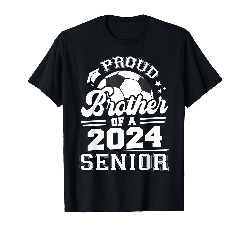Proud Brother 2024 Senior Graduate T-Shirt - Fun Novelty Design for Adults - T-Shirt, Sweatshirt, Hoodie
