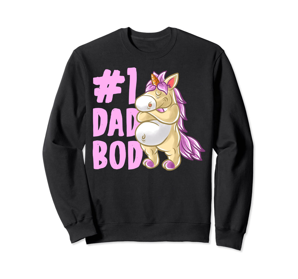 Unicorn Dad Best Dad Bod Daddy Sweatshirt - Custom Art Print for Adults - T-Shirt, Sweatshirt, Hoodie