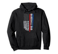 Baseball Us Flag Baseball Dad Player Hoodie - Fun Novelty Design Unisex - T-Shirt, Sweatshirt, Hoodie