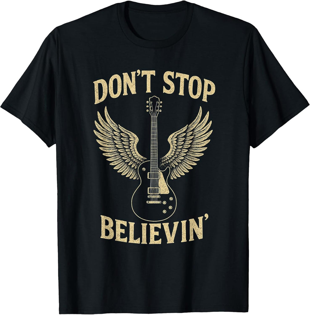 Don't Stop Believing 80s 90s Classic Rock Graphic - Adult & Kids T-Shirts, Sweatshirts & Hoodies apparel design preview 1