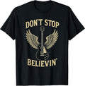 Don't Stop Believing 80s 90s Classic Rock Graphic - Adult & Kids T-Shirts, Sweatshirts & Hoodies apparel design preview 1