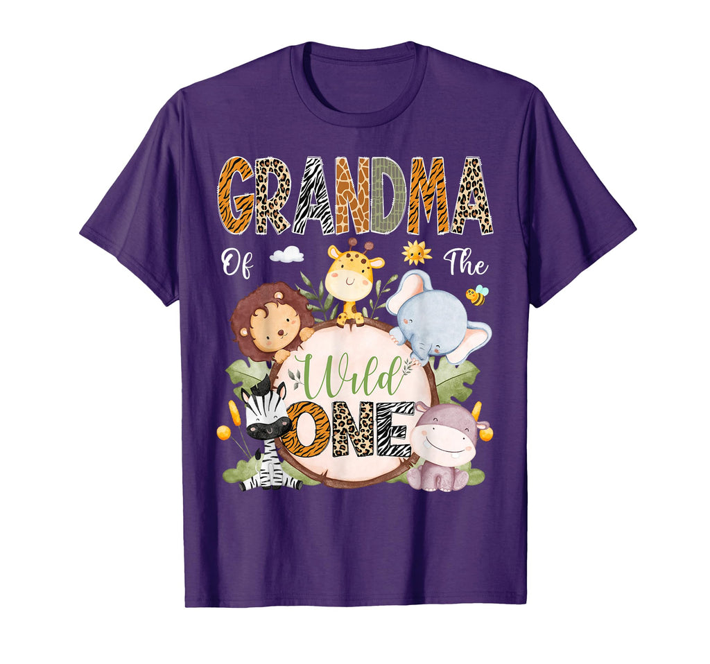 Grandma Wild One 1St Birthday Safari T-Shirt - Fun Novelty Design Unisex - T-Shirt, Sweatshirt, Hoodie