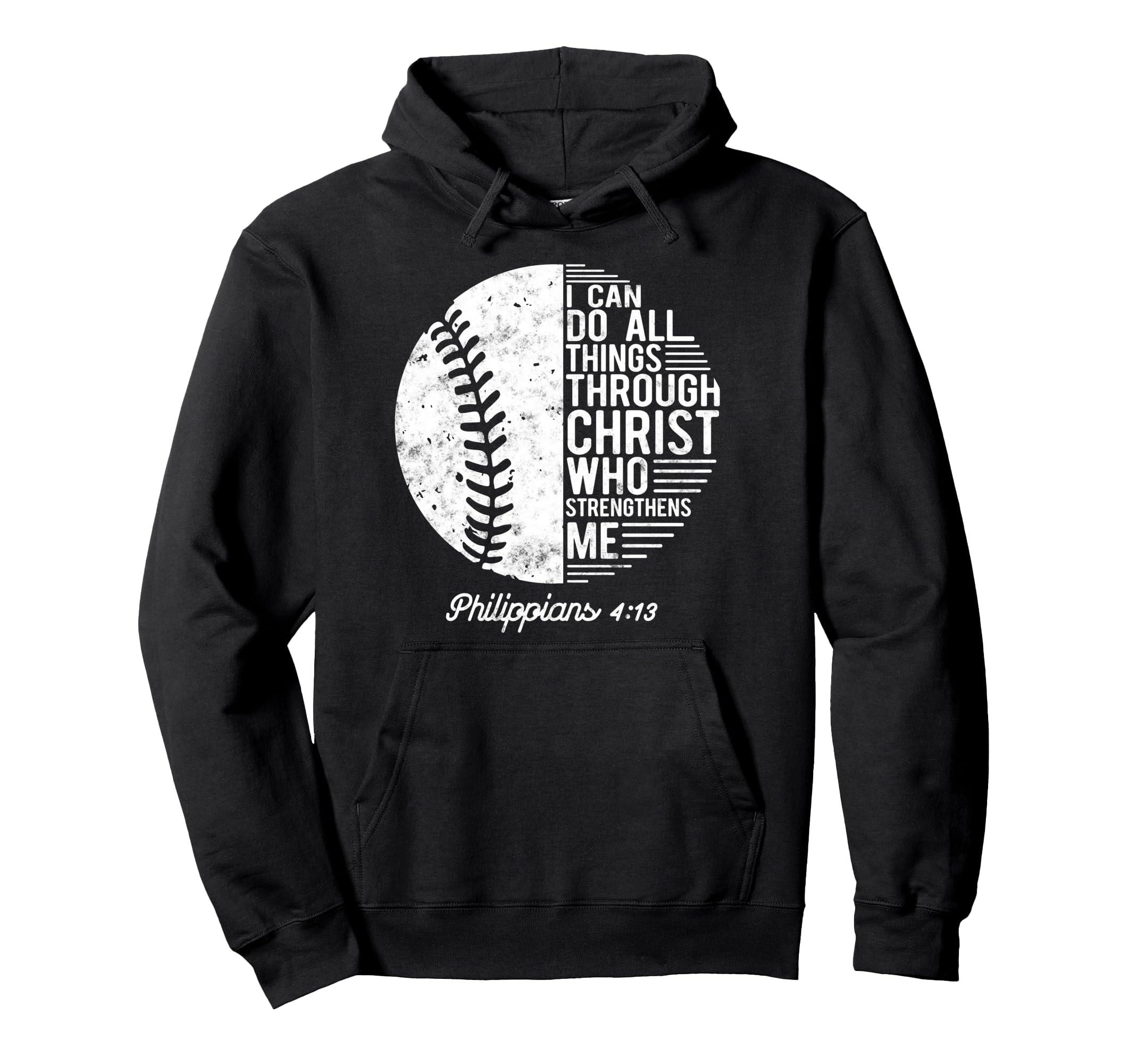 Christian Baseball I Can Do All Things Hoodie - Graphic Print Men Women - T-Shirt, Sweatshirt, Hoodie