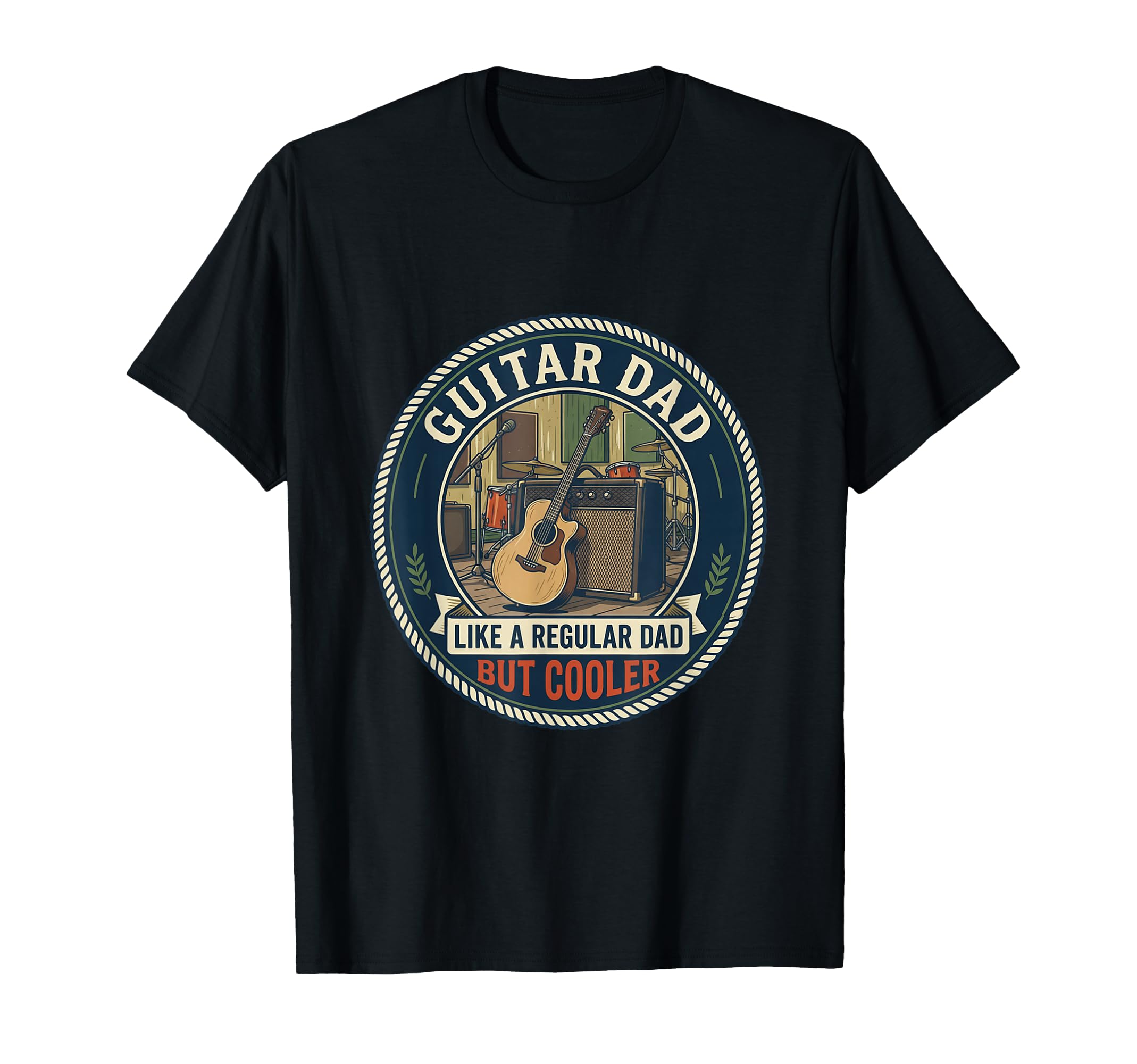 Guitar Dad Musician Acoustic Band Music T-Shirt - Trendy Graphic Men Women - T-Shirt, Sweatshirt, Hoodie