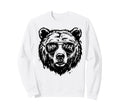 Papa Bear Sunglasses Face Fathers Day Sweatshirt - Minimalist Print Unisex - T-Shirt, Sweatshirt, Hoodie