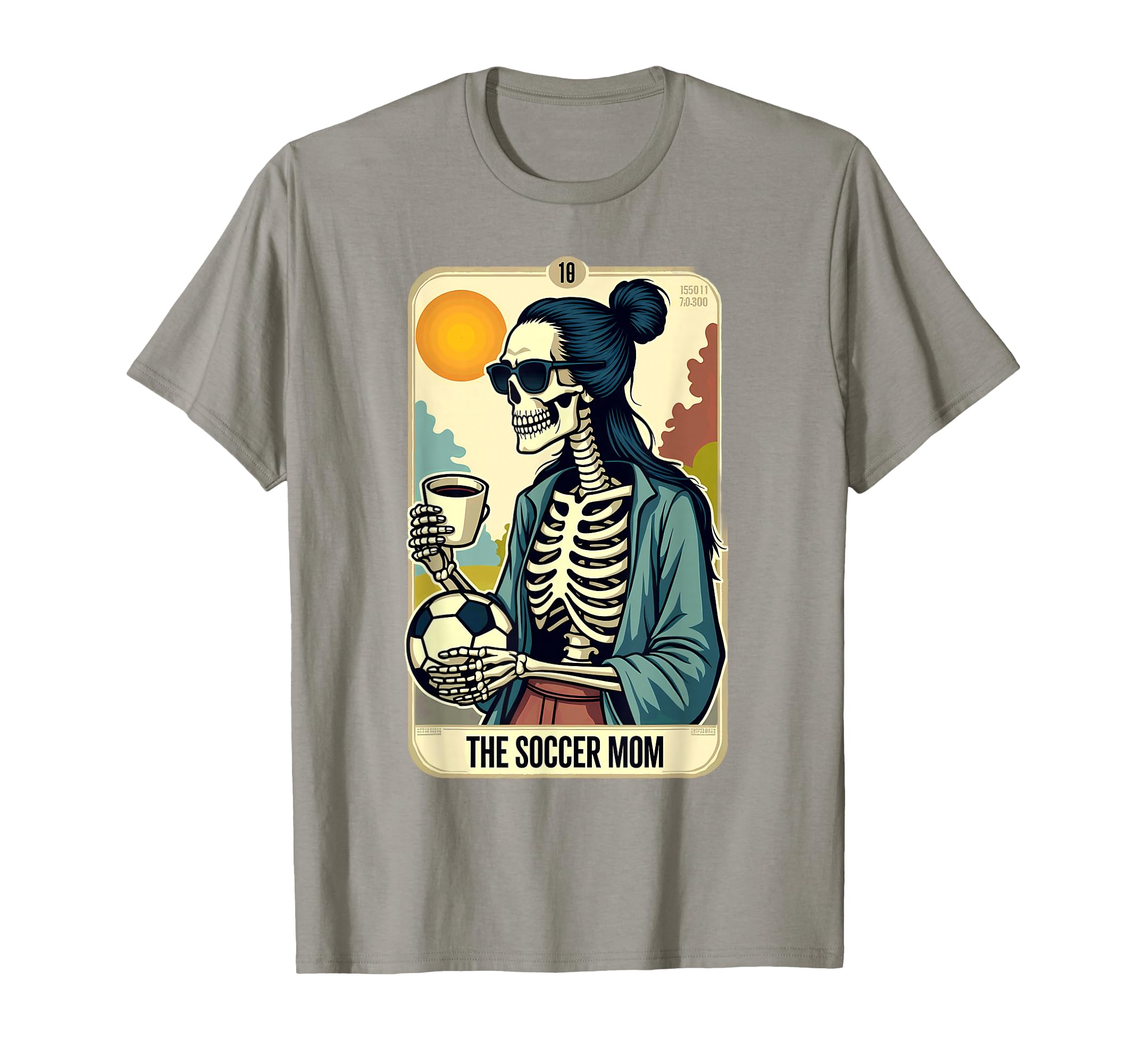 Gothic Tarot Card Skeleton Coffee Soccer T-Shirt - Novelty Apparel Unisex - T-Shirt, Sweatshirt, Hoodie