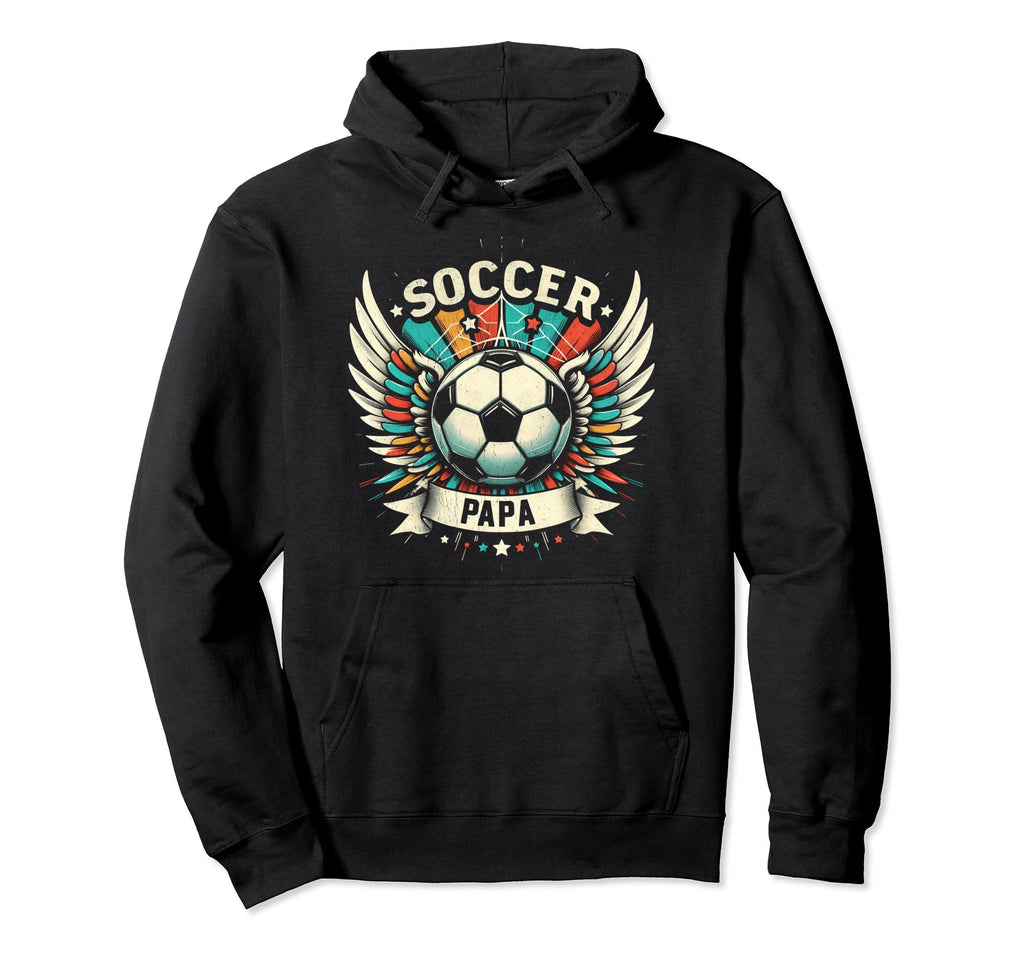 Soccer Papa Family Matching Dad Fathers Hoodie - Custom Art Print Unisex - T-Shirt, Sweatshirt, Hoodie