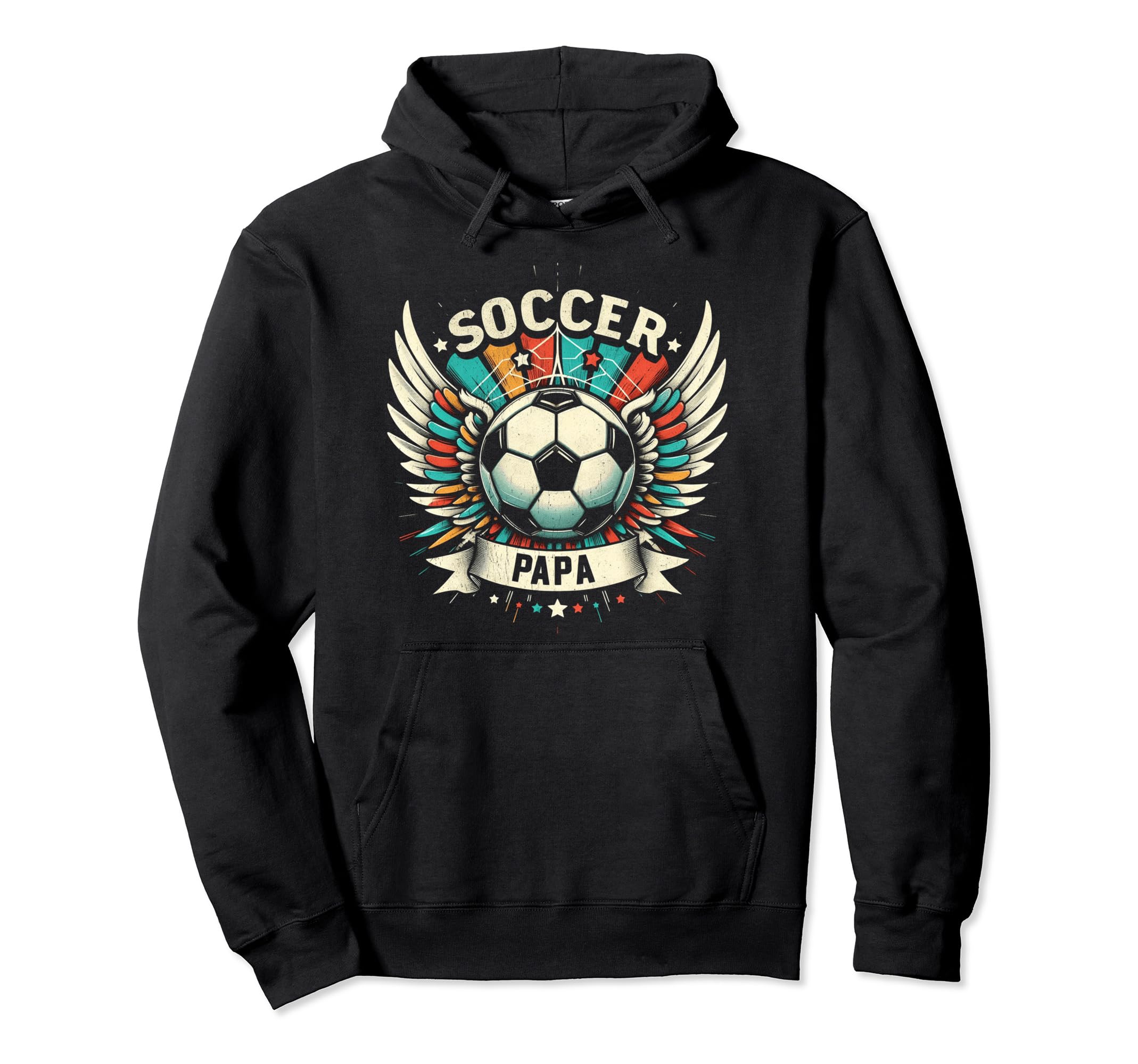 Soccer Papa Family Matching Dad Fathers Hoodie - Custom Art Print Unisex - T-Shirt, Sweatshirt, Hoodie