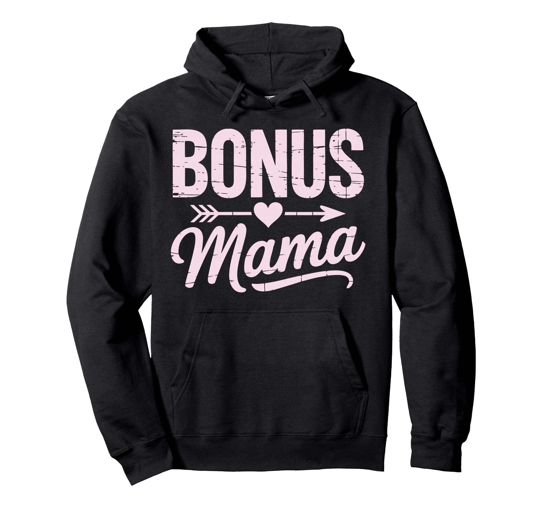Bonus Mama Mom Step Parent Family Hoodie - Minimalist Print for Adults - T-Shirt, Sweatshirt, Hoodie