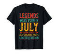 July Birthday Legends Were Born July Funny T-Shirt - Unique Graphic Unisex - T-Shirt, Sweatshirt, Hoodie