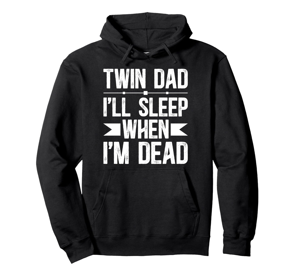 Twin Dad Funny Twin Father Twins Dad Hoodie - Minimalist Print Men Women - T-Shirt, Sweatshirt, Hoodie