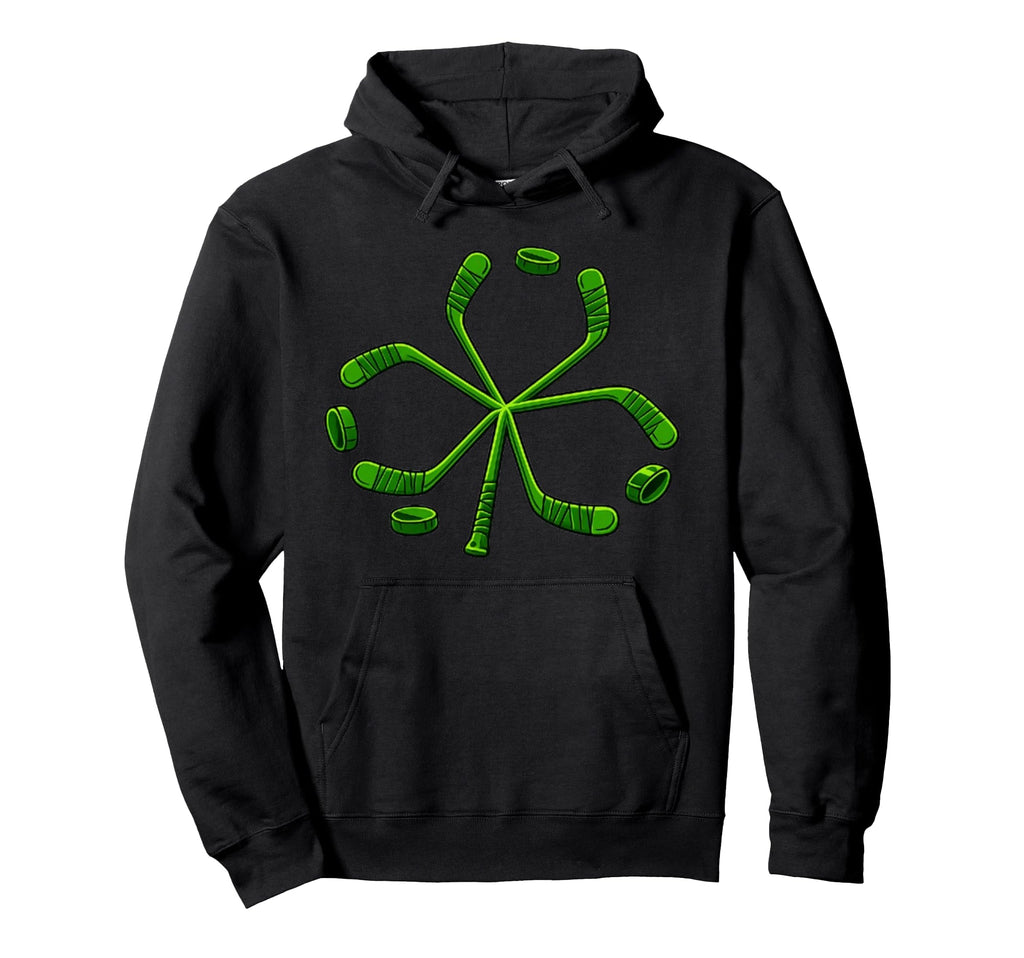 St Patricks Day Shamrock Hockey St Hoodie - Novelty Apparel Men Women - T-Shirt, Sweatshirt, Hoodie