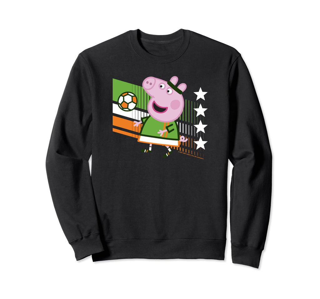 Peppa Pig Ireland Soccer Colors Sweatshirt - Trendy Graphic Unisex - T-Shirt, Sweatshirt, Hoodie