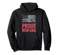 Proud New Dad Usa Flag Hoodie - Custom Art Print for Adults - T-Shirt, Sweatshirt, Hoodie