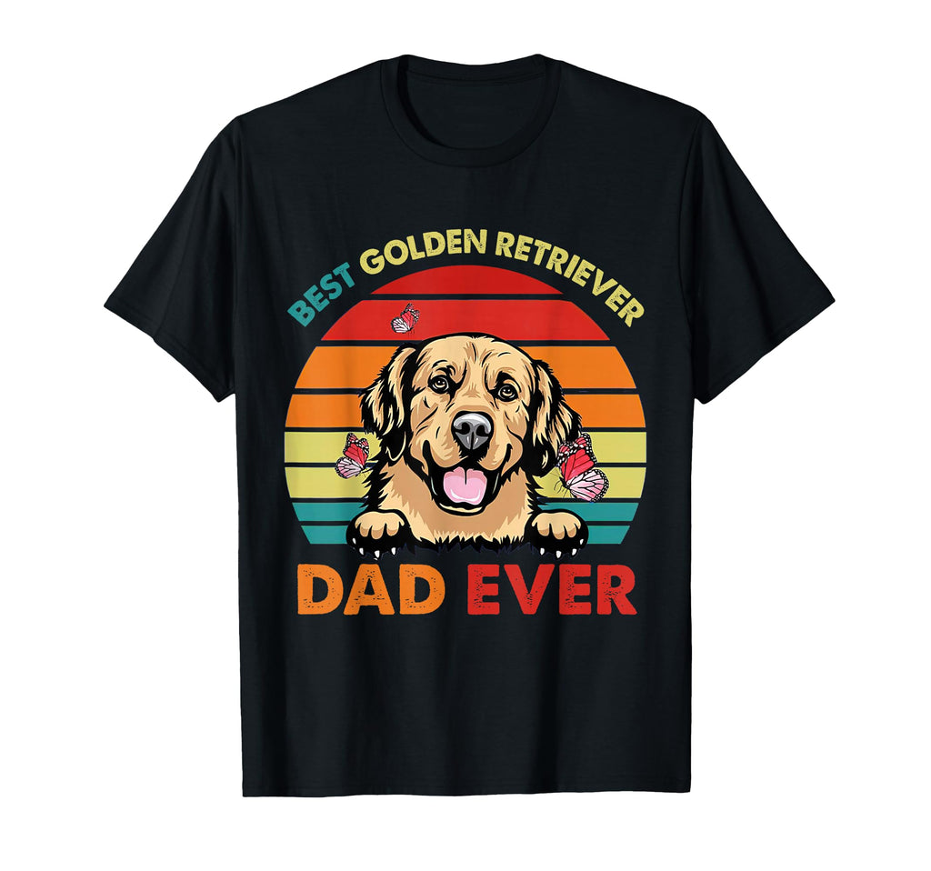 Best Golden Retriever Dad Ever Fathers T-Shirt - Novelty Apparel Unisex - T-Shirt, Sweatshirt, Hoodie