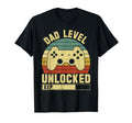 Fathers Day Dad Level Unlocked Gamer T-Shirt - Aesthetic Graphic Men Women - T-Shirt, Sweatshirt, Hoodie