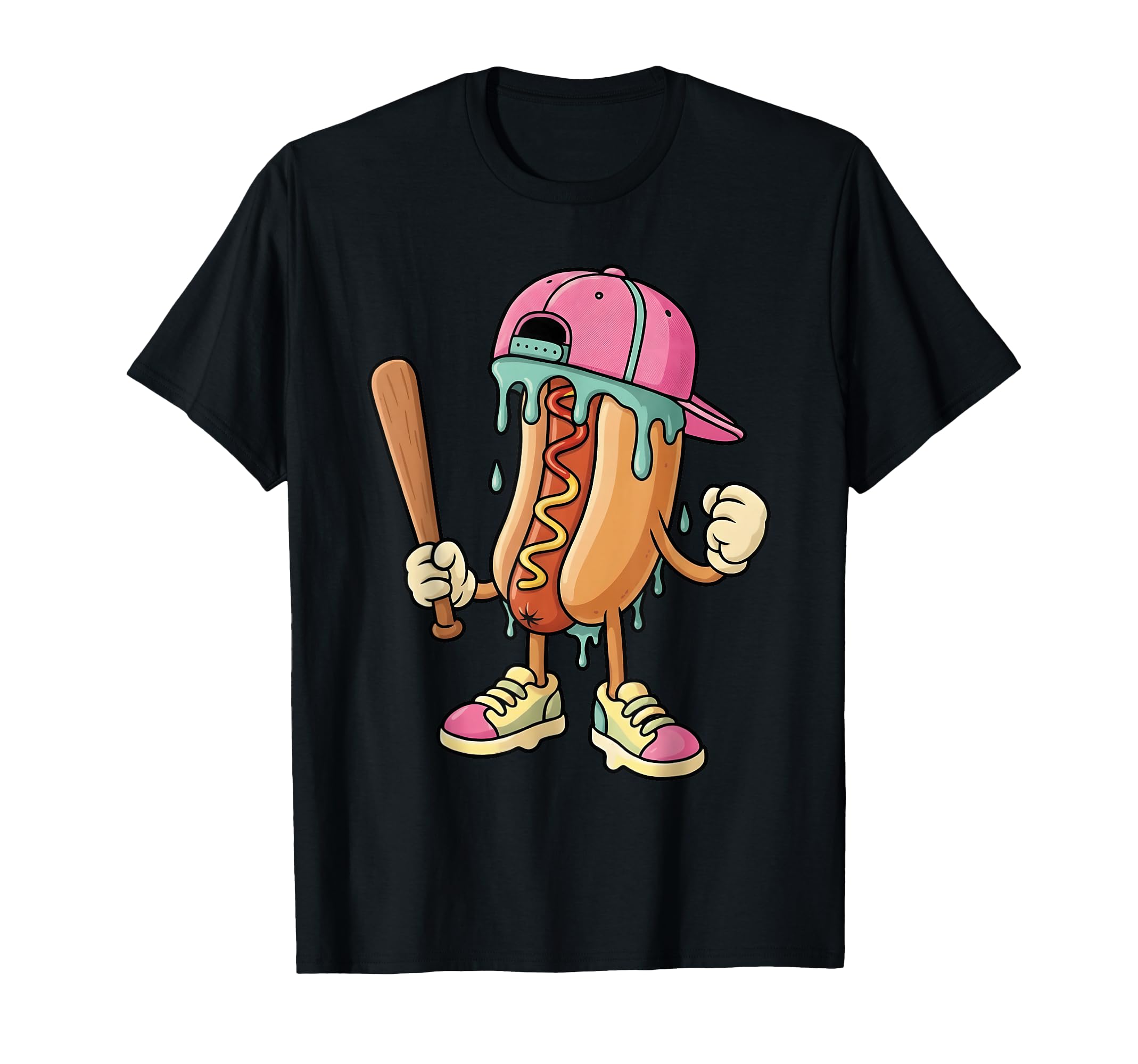 Hot Dog Baseball Hot T-Shirt - Custom Art Print for Adults - T-Shirt, Sweatshirt, Hoodie