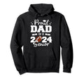 Proud Dad 2024 Senior Funny Football Hoodie - Aesthetic Graphic Unisex - T-Shirt, Sweatshirt, Hoodie